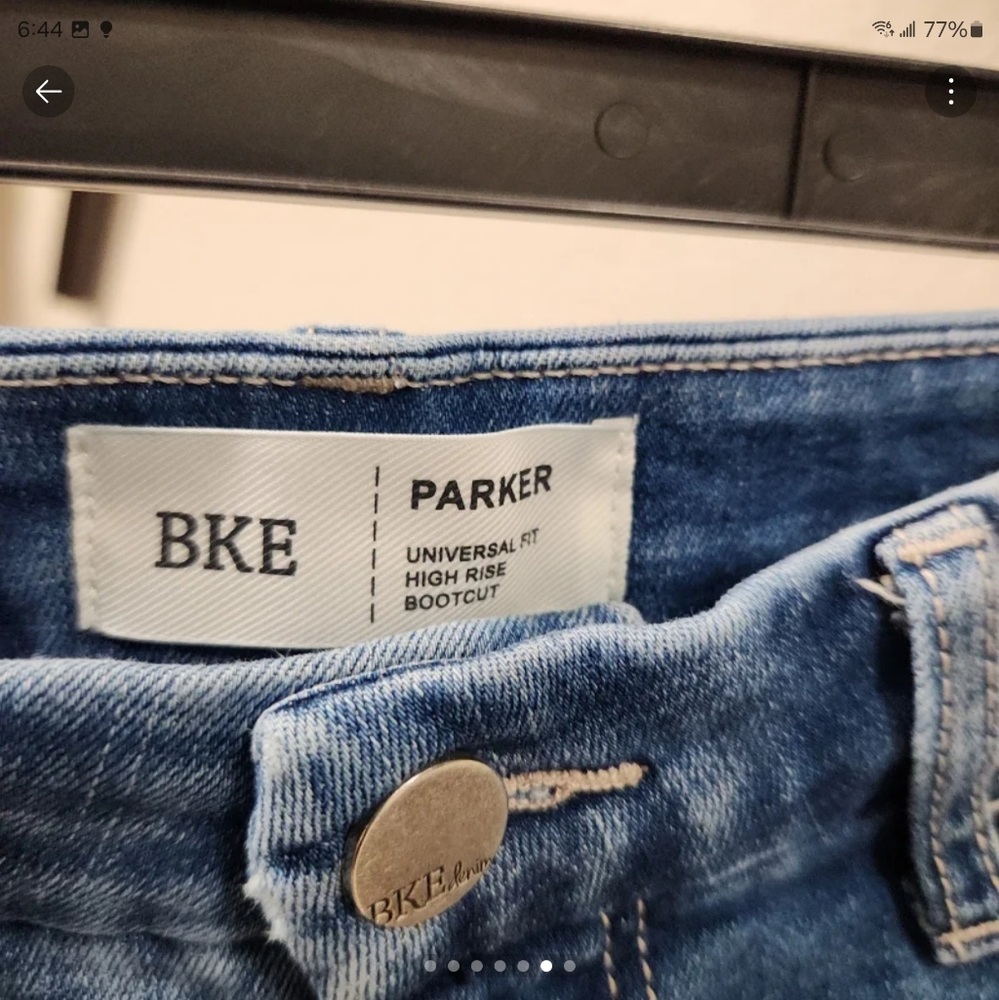 Bke bootcut stretch fit high waisted jeans